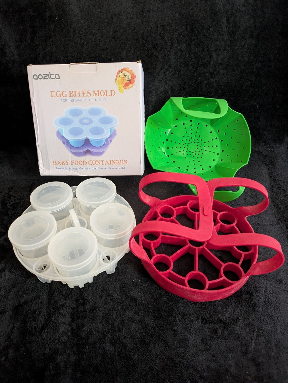 Instant Pot Accessories Bundle Oxo Silicone Steamer Basket Trivet Egg Bite Molds